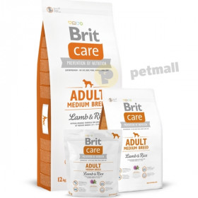 Супер премиум, хипоалергенна храна за кучета Brit Care Dog Hypoallergenic Mono Protein Adult Medium Breed, монопротеинна, с агнешко месо и бял трън 